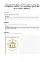 Essentials of Psychiatric Mental Health Nursing&colon; Key&NewLine;Concepts and Theories UPDATED ACTUAL QUESTIONS&NewLine;WITH CORRECT ANSWERS