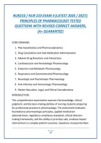 NUR210 &sol; NUR 210 Exam 2 &ndash; Principles of Pharmacology MED&sol;SURG 2 - Test 1 &vert; 75 NCLEX-Style Practice Questions Liver Disease &vert; Hepatitis &vert; Pancreatitis &vert; Osteoporosis &vert; Sickle Cell Anemia &vert; Malabsorption &vert; Pyloric Stenosis