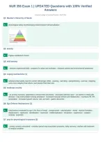 NUR 356 Exam 1 &vert; UPDATED Questions with 100&percnt; Verified&NewLine;Answers