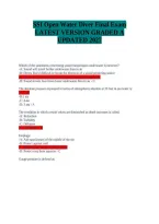 SSI Open Water Diver Final Exam &vert; Updated 2027 Review &vert; Practice Questions and Verified Answers &vert; Complete Study Guide