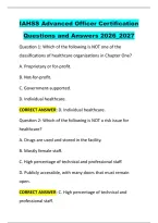 IAHSS Advanced Officer Certification &NewLine;Questions and Answers 2026&lowbar;2027 