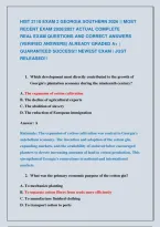 Hist 2110 Exam 2 Georgia Southern 2026 &vert;&vert; Most &NewLine;Recent Exam 2026&vert;2027 Actual Complete              &NewLine;Real Exam Questions And Correct Answers &NewLine;&lpar;Verified Answers&rpar; Already Graded A&plus; &vert; &NewLine;Guaranteed Success&excl;&excl; Newest Exam &vert; Just &NewLine;Released&excl;&excl; 