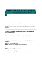 AHIP Final Exam 2027 &vert; 200 Practice Questions and Answers With Detailed Rationales &vert; Medicare Certification Study Guide