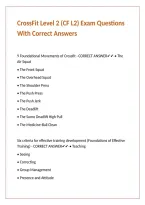 CrossFit Level 2 &lpar;CF L2&rpar; Exam Questions With Correct Answers