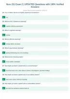 Nurs 231 Exam 2 &vert; UPDATED Questions with 100&percnt; Verified&NewLine;Answers&NewLine;