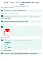 Nurs 231&colon; Exam I &vert; UPDATED Questions with 100&percnt; Verified&NewLine;Answers