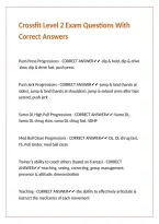 Crossfit Level 2 Exam Questions With Correct Answers