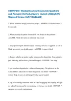 FISDAP EMT Medical Exam with Accurate Questions and Answers &lpar;Verified Answers&rpar; &vert; Latest &lpar;2026&sol;2027&rpar; Updated Version &lbrace;JUST RELEASED&rcub;