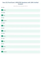 Nurs 231 Final Exam &vert; UPDATED Questions with 100&percnt; Verified&NewLine;Answers