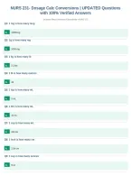 NURS 231- Dosage Calc Conversions &vert; UPDATED Questions&NewLine;with 100&percnt; Verified Answers&NewLine;