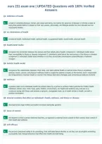 nurs 231 exam one &vert; UPDATED Questions with 100&percnt; Verified&NewLine;Answers