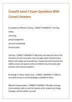CrossFit Level 2 Exam Questions With Correct Answers