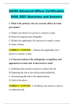 IAHSS Advanced Officer &NewLine;Certification &lpar;PDF&rpar; &vert; 2026&ndash;2027 &vert; &NewLine;Questions & Verified Answers &vert; &NewLine;Instant PDF Download