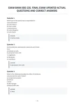 Exam Bank Bio 235&comma; Final Exam Updated Actual&NewLine;Questions And Correct Answers