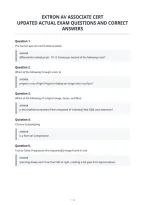 Extron Av Associate Cert&NewLine;Updated Actual Exam Questions And Correct&NewLine;Answers&NewLine;