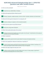 NURS 6501-Advanced Pathophysiology Quiz 1 &vert; UPDATED&NewLine;Questions with 100&percnt; Verified Answers