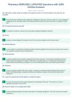 NURS 6521N Advanced Pharmocology Week 1 &vert; UPDATED&NewLine;Questions with 100&percnt; Verified Answers