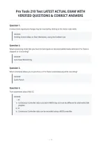 Pro Tools 210 Test Latest Actual Exam With Verified Questions & Correct Answers
