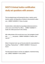 NOCTI Criminal Justice certification study set questions with answers 