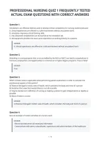 Professional Nursing Quiz 1 Frequently Tested&NewLine;Actual Exam Questions With Correct Answers