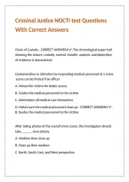 Criminal Justice NOCTI test Questions With Correct Answers 