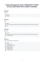 Project Management Exam 2 Frequently Tested&NewLine;Actual Questions With Correct Answers