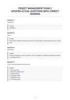 Project Management Exam 2&NewLine;Updated Actual Questions With Correct&NewLine;Answers
