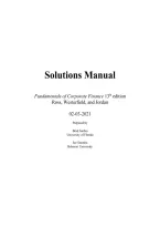 Fundamentals of Corporate Finance 13th Edition by Ross&comma; Westerfield & Jordan &vert; Complete Solutions Manual 2026&sol;2027&NewLine;