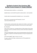 Qualitative Analysis Quiz Questions With &NewLine;Verified Correct Answers A&plus; Graded 2026&sol;2027 