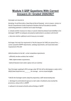 Module 5 QSP Questions With Correct &NewLine;Answers A&plus; Graded 2026&sol;2027 