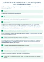 CCRP SOCRA Exam - Practice Exam &num;1 &vert; UPDATED Questions&NewLine;with 100&percnt; Verified Answers