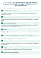CITI - SoCRA - GCP for Clinical Trials with Investigational&NewLine;Drugs and Biologics &lpar;ICH Focus&rpar; &vert; UPDATED Questions with&NewLine;100&percnt; Verified Answers