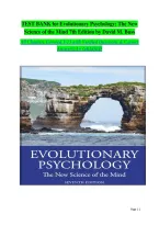 Test Bank for Evolutionary Psychology&colon; The New Science of the Mind&comma; 7th Edition by David M&period; Buss