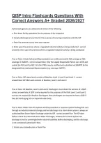QISP Intro Flashcards Questions With &NewLine;Correct Answers A&plus; Graded 2026&sol;2027 