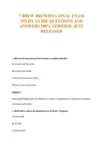 7 Brew Brewista Final Exam&NewLine;Study Guide Questions And&NewLine;Answers 100&percnt; Verified&period; Just&NewLine;Released