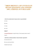 7 Brew Brewista Advanced Exam&NewLine;Review Questions And Answers&NewLine;100&percnt; Verified&period; Just Released