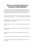 QSP Course Questions With Correct &NewLine;Answers A&plus; Graded 2026&sol;2027 