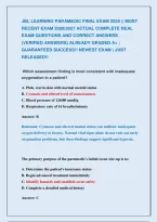 Jbl Learning Paramedic Final Exam 2026 &vert;&vert; Most &NewLine;Recent Exam 2026&vert;2027 Actual Complete Real &NewLine;Exam Questions And Correct Answers &NewLine;&lpar;Verified Answers&rpar; Already Graded A&plus; &vert; &NewLine;Guaranteed Success&excl;&excl; Newest Exam &vert; Just &NewLine;Released&excl;&excl;
