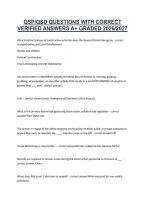 Qsp&sol;Qsd Questions With Correct &NewLine;Verified Answers A&plus; Graded 2026&sol;2027 