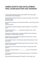 Human Growth And Development Final Exam Questions And Answers