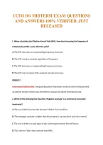 Ccim 101 Midterm Exam Questions&NewLine;And Answers 100&percnt; Verified&period; Just&NewLine;Released