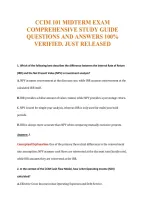 Ccim 101 Midterm Exam&NewLine;Comprehensive Study Guide&NewLine;Questions And Answers 100&percnt;&NewLine;Verified&period; Just Released