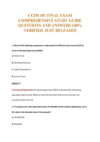 Ccim 101 Final Exam&NewLine;Comprehensive Study Guide&NewLine;Questions And Answers 100&percnt;&NewLine;Verified&period; Just Released