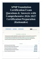 APMP Foundation Certification Exam Questions & Answers with Comprehensive 2026&sol;2027 Certification Preparation &lpar;Rationales&rpar;