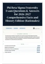 Phi Beta Sigma Fraternity Exam Questions & Answers for 2026&sol;2027 Comprehensive Facts and History Edition &lpar;Rationales&rpar;