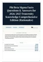 Phi Beta Sigma Facts Questions & Answers for 2026&sol;2027 Fraternity Knowledge Comprehensive Edition &lpar;Rationales&rpar;