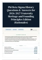 Phi Beta Sigma History Questions & Answers for 2026&sol;2027 Fraternity Heritage and Founding Principles Edition &lpar;Rationales&rpar;