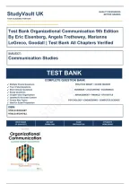 Test Bank Organizational Communication 9th Edition By Eric Eisenberg&comma; Angela Trethewey&comma; Marianne LeGreco&comma; H&period; L&period; Goodall &vert; Test Bank Verified A&plus; Grade 9781319201487