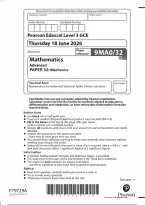 Edexcel A Level Mathematics Papers 1&sol;2&sol;3 ALL WITH Mark Schemes 2026