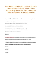 CAM Exam Compilations with Complete & Verified Solutions